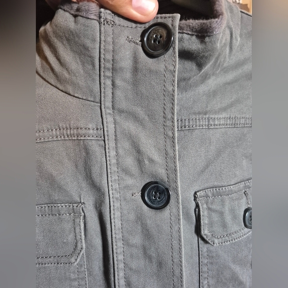 Market & Spruce Gray Button-Up Jacket - Picture 3 of 5